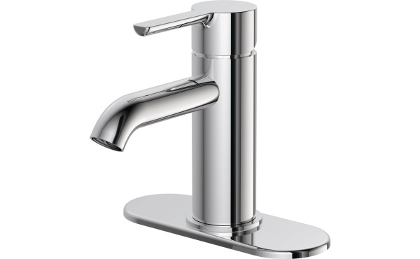 Home Impressions Chrome 1-Handle Lever 4 In. Centerset Monoblock Bathroom Faucet