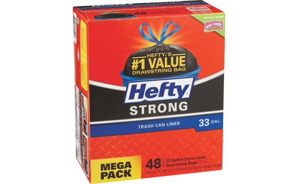 Hefty Strong 13 to 33-Gal. Extra Large Black Trash Bags